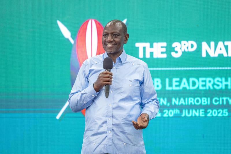 File image of President William Ruto during the national executive retreat.